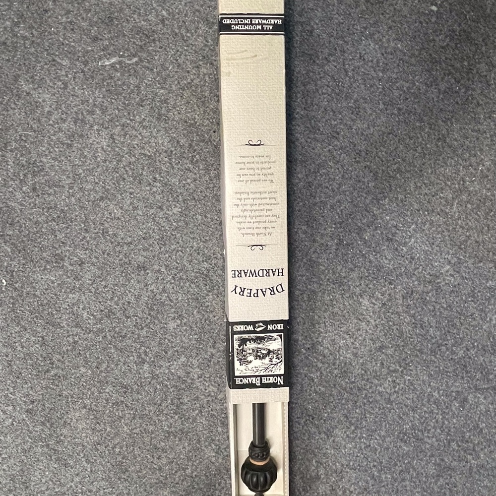 North Branch Curtain Rod 18-36 inch set by North Branch Iron Works hardware Incl